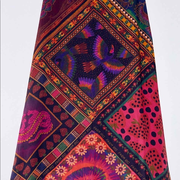 Farm Rio Mixed Scarves MIDI Skirt - Picture 6 of 10